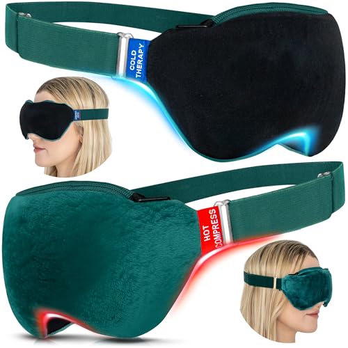 Medi Grade Heated Eye Mask for Dry Eyes, 2-in-1 Warm Compress and Cold Mask