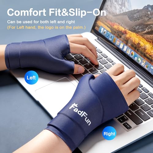 Wrist & Thumb Ice Pack Wrap- Upgraded Reusable Hot Cold Compress Hand Ice Pack for Carpal Tunnel Pain Relief, Tendonitis, Sports Injuries Swelling,Man&Woman, Size S/M,Blue - size: S/M-Pro Max