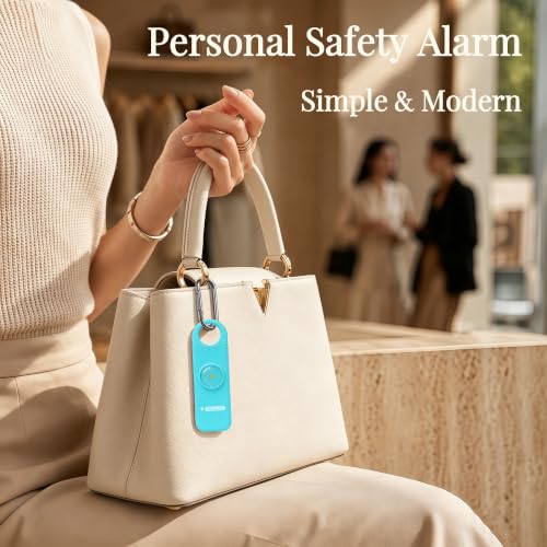 Rechargeable Personal Safety Alarm for Women - color: Aqua