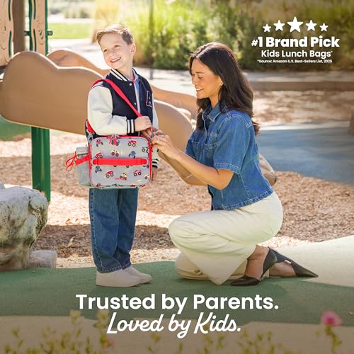 Bentgo Kids Prints Double-Insulated Reusable Lunch Bag - color: Trucks