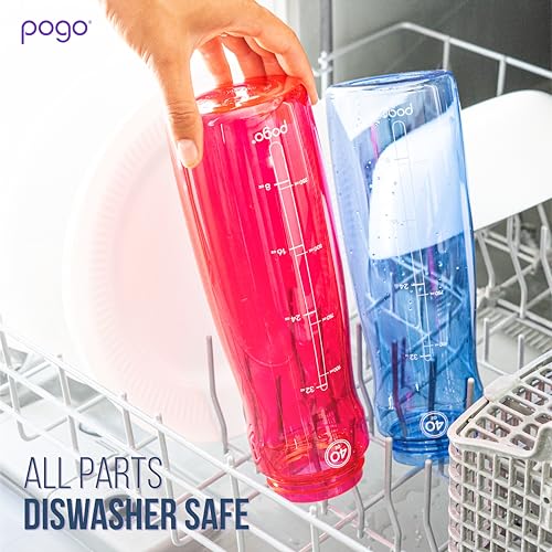 Pogo BPA-Free Tritan Plastic Water Bottle with Chug Lid, 18 Oz, Blue - color: Blue, size: 18 Ounces