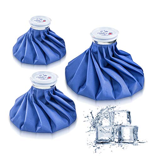Ice Bag Packs of 3 - Reusable Hot & Cold Packs in 3 Sizes (6/9/11 inches) - size: 3 Count (Pack of 1)