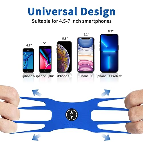 3in1 Running Armband+Wristband+Bicycle Phone Holder, 360° Rotation - color: Blue