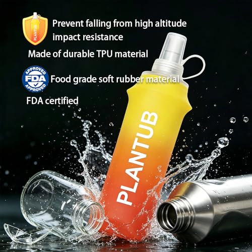 Soft Foldable Water Bottle, Gradient Blue and Pink - color: yellow blue