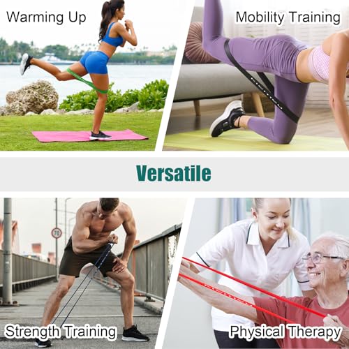 Latex Mini Loop Resistance Bands for Working Out Legs, 6 cm Wide Version