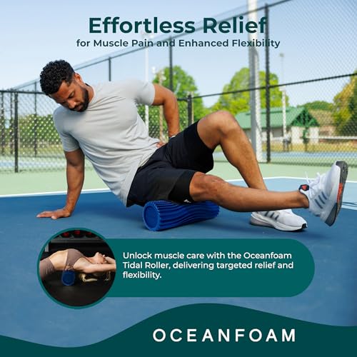 Oceanfoam Tidal Roller - Massage Foam Roller for Exercise (Royal Blue) - color: Royal Blue