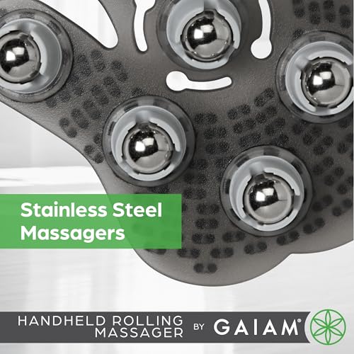 Gaiam Restore Hand-Held Rolling Massager, Palm Glove