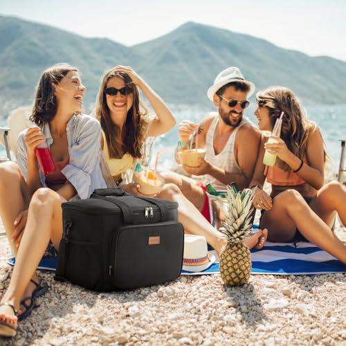 Lifewit Insulated Lunch Box for Men, Lunch Bag Cooler Women, 48-Can 33L - color: Black, size: Mega (33L)