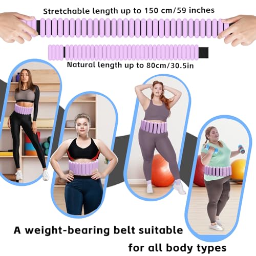 BBK Adjustable Weighted Belt For Women and Men - color: Pink, size: 7lb