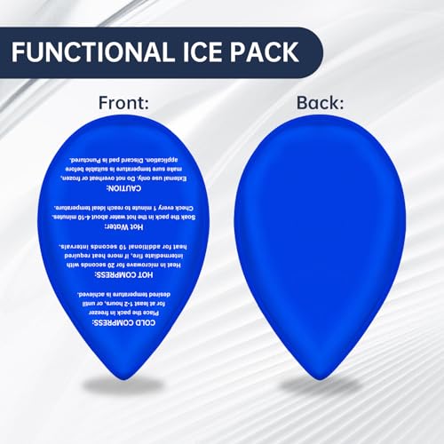 ZNÖCUETÖD 4 Packs Small Gel Ice Packs for Injuries Reusable Compatible with Wisdom Teeth Ice Pack Head Jaw Face Wrap Oral Dental Surgery Recovery - color: Blue With 4 Ice Packs Only