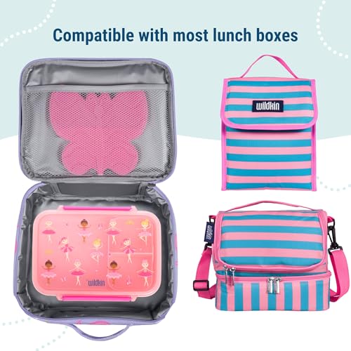 Wildkin Kids Ice Packs (4 Pack) – Slim, Reusable, Keeps Lunch Cool for School/Travel - Butterfly - color: Butterfly