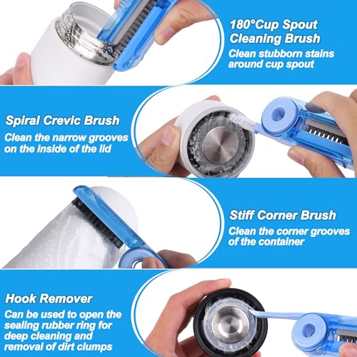 XANGNIER 4 in 1 Multifunctional Cleaning Brush,Water Bottle Cleaner Brush