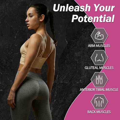 Resistance Bands for Working Out, 5 Levels Exercise Bands Set - color: Pink