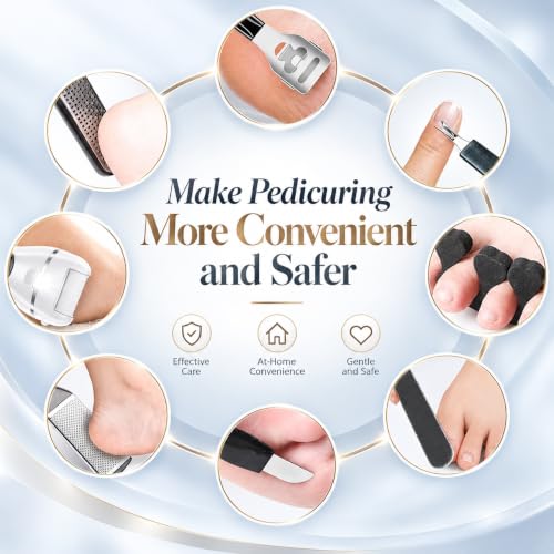 Wea&Hea White Electric Callus Remover, 17-in-1 At-Home Pedicure Kit - style: Kit 17 in 1 White