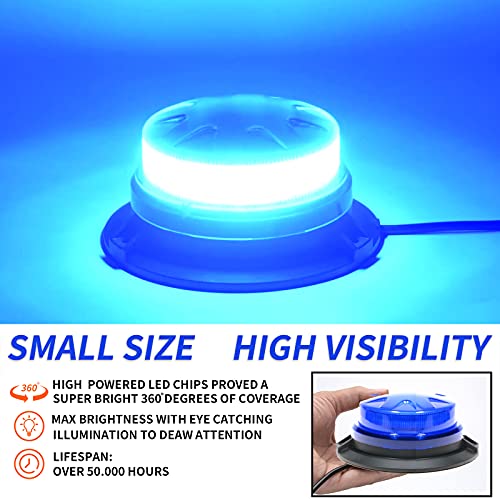 Blue Led Emergency Strobe Beacon Lights for Car Vehicles 12V 24V 24-LEDs - color: #3 Blue