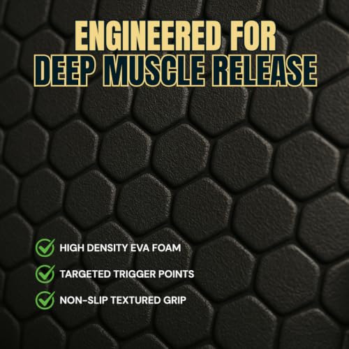 Foam Roller for Muscle Massage, Stiff Back Pain Relief, Physical Therapy, Deep Tissue, Exercise Equipment for Home Gym, Stress, Yoga, Pilates for the Fit Citizen (Black, Mini 12 x 4 Inches) - size: Mini 12 x 4 Inch