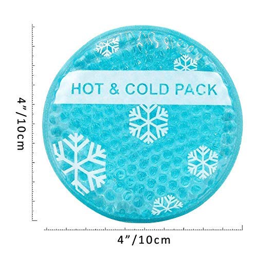OLESILK Small Round Gel Beads Ice Packs with Cloth Backing, 6 Packs