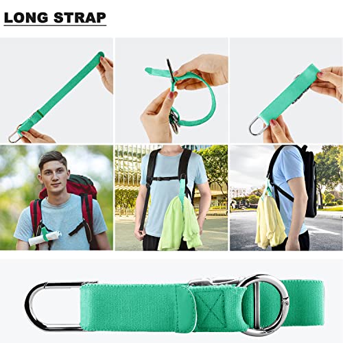 ZINZ Elastic Jacket Gripper Travel Strap with D-Ring Hooks and Buckle - color: Light Green