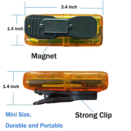 Police Personal Safety Warning Signal Clip Shoulder Light with Electronic Whistle Flashlight Magnet for Outdoor Rescue,Traffic Guidance,Police patrols,Cycling,Night Run,Costume Role Playing (Yellow) - color: Yellow