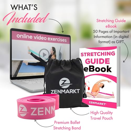 Ballet Stretch Bands for Flexibility, Strength and Dance Training - color: Pink