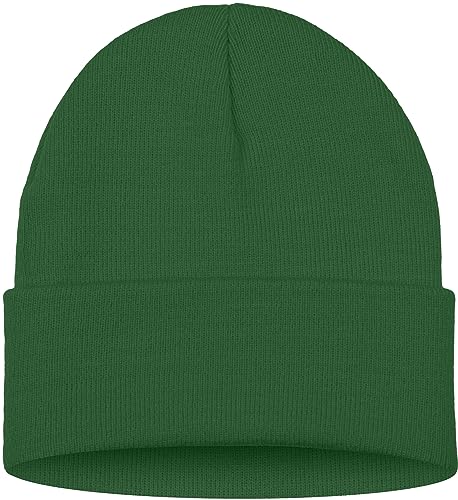 ATNKE LED Lighted Beanie Hat,USB Rechargeable 4 LED Red and Blue Flashing Running Headlamp Cap Gifts for Men and Women - color: #Green