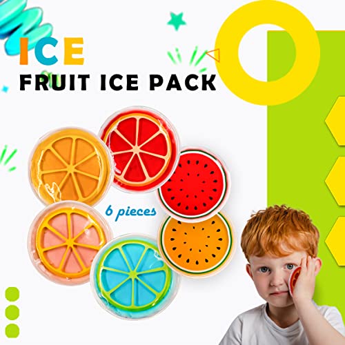 Kids Ice Pack, Hot or Cold Pack Gel Cooling Pad, Reusable for Injuries Medical Health,Swelling and Pain Relief, Tired Eyes, Child Injury, Headache, Sinus Relief (Fruit Ice Pack)