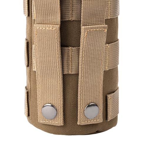 MOLLE Water Bottle Holder Tactical Nylon Bottle Pouches Hydration Carrier for Belt/Backpack/Vest/Bike Sports Outdoor Hiking Camping Hunting Fishing - color: Coyote Brown