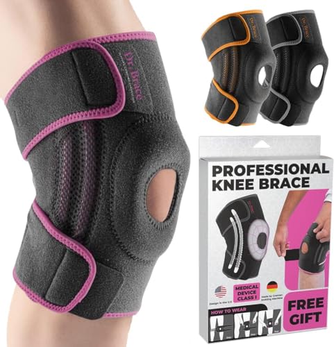 DR. BRACE ELITE Knee Brace with Side Stabilizers & Patella Gel Pads - color: Orion's, size: Small