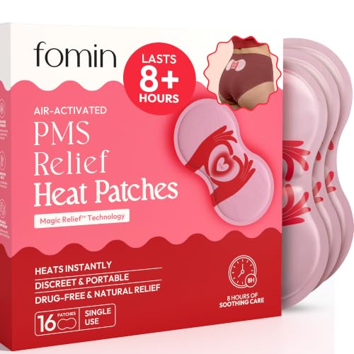 FOMIN PMS Relief Heat Patches (16 Pack) - Menstrual Cramp Relief - size: 16 Count (Pack of 1)