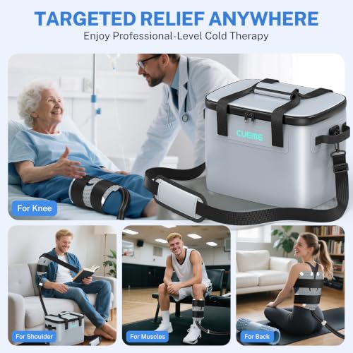 CUEME Ice Machine for Knee After Surgery, 20QT Capacity, Up to 18H Cooling