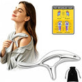 Ergonomic Deep Tissue Massage Tool, Metal Trigger Point Gua Sha Scraper for Full Body Myofascial Release, FSA Eligible Acupressure Thumb Saver Tool for Neck, Back & Muscle Knot Relief
