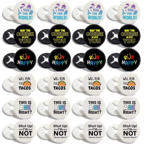 Leinuosen 24 Pcs Funny Running Bib Clips Runner Race Number Fix, Active - style: Active