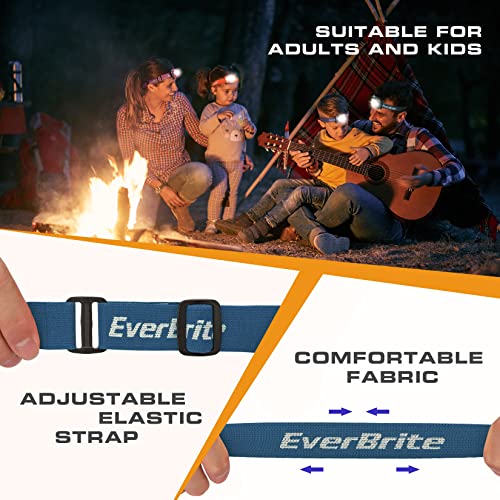 EverBrite Headlamp, 2 Pack LED Head Lamp for Kids & Adults, Red Light - color: Blue