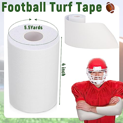 Jenaai 2 Roll Football Turf Tape 33ft Sport Turf Tape, White - color: White