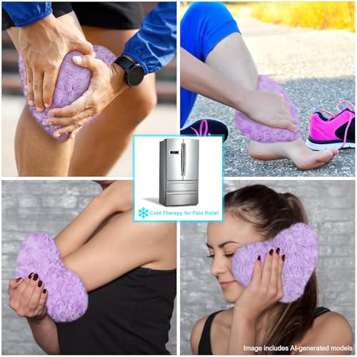 Atsuwell Microwave Heating Pad for Cramps & Muscle Relief, Purple - color: Purple