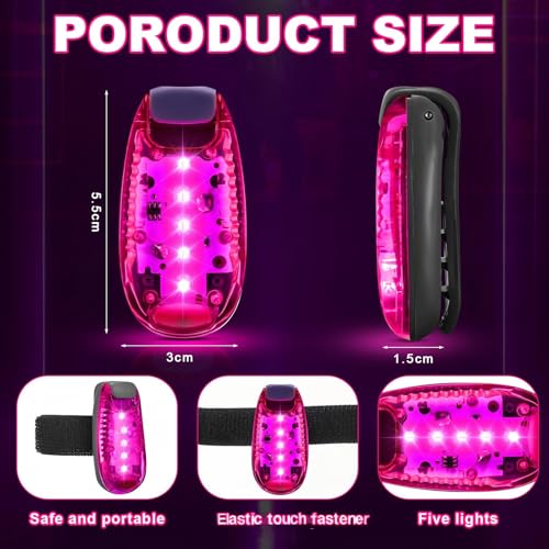Copkim 30/60/100 Pcs LED Running Light Bulk - color: pink