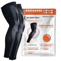 B-Driven Sports Full Leg Compression Sleeves, Graduated Compression 20-30mmHg, Thigh to Ankle, Medical Grade, Calf, Knee, Varicose Veins, Running, Sports, Men & Women - 1 Pair - size: Small