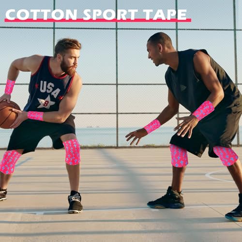 TrelaCo 1 Pcs Cross Wrist Tape Christian Athletic Tape, Rose Red - color: Rose Red