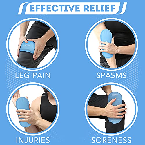 Gel Cold Compression Ice Pack, Reusable, Knee and Back, Blue