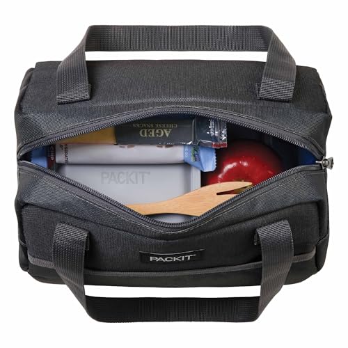 PackIt Freezable Hampton Lunch Bag, City Charcoal - color: City Charcoal