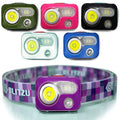 BLITZU Rechargeable LED Headlamp, Purple, Adjustable, Durable, Battery Powered, 500 Lumen, 150 Feet Range, 2 Special Modes, 120-Day Guarantee - color: Purple