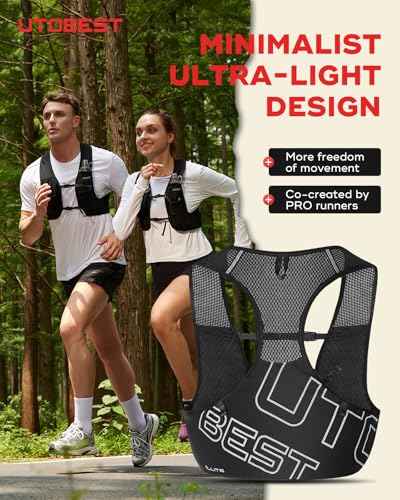 UTOBEST Allite Lightweight Hydration Vest with 500ml Soft Flask - color: Contains Purple Bottle
