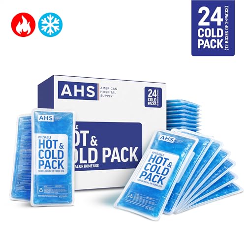 Reusable Ice Pack for Injuries, Hot & Cold Flexible Gel Pack for Knee, Shoulder & Back Pain Relief, Microwave & Freezer Safe, Case of 12 Pairs (24 Each) – American Hospital Supply - size: Case of 12 Pairs (24 Each)