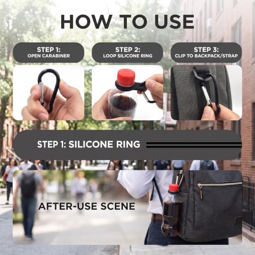 Water Bottle Clip Holder, Hanging Buckle for Backpack,Belt & Outdoor Travel