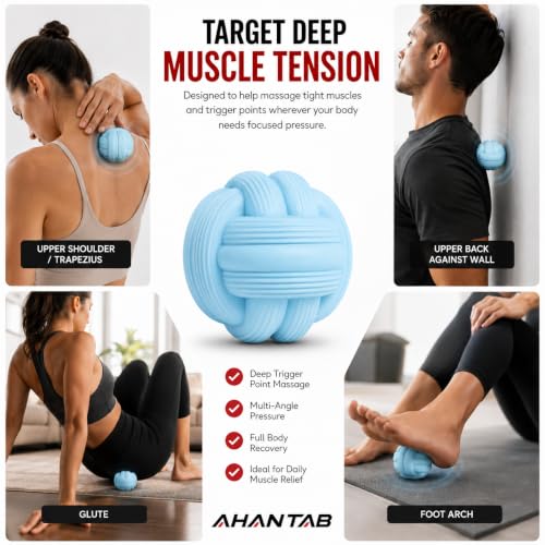 Trigger Point Massage Ball, 63mm Silicone Deep Tissue Massage Ball
