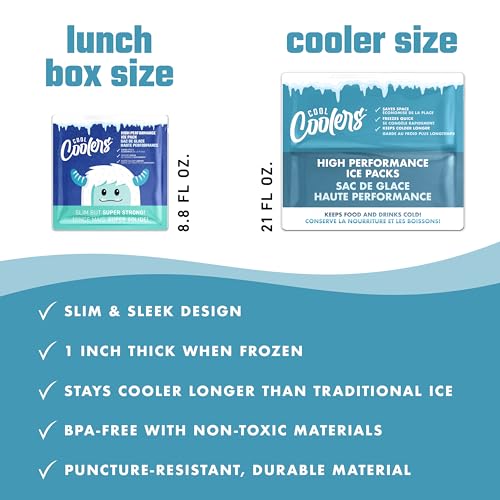 Cool Coolers by Fit & Fresh XL High Performance Cooler Ice Packs, 2pk - color: Teal (2 Pack)