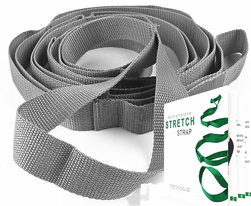 Scotamalone Stretching Yoga Strap Physical Therapy Stretch Bands - color: Grey