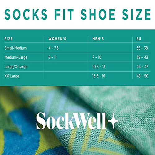 Sockwell Women's Field Flower Moderate Graduated Compression Sock - color: Black, size: Medium-Large