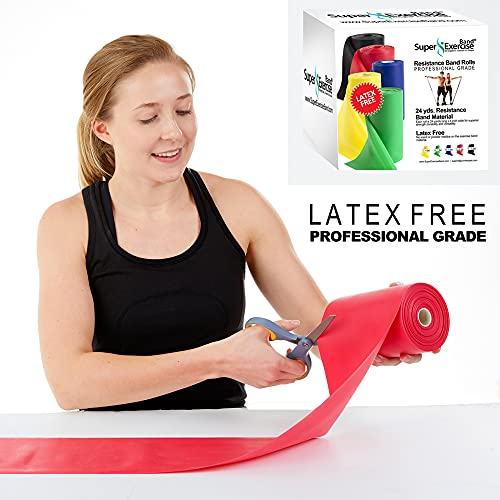 Resistance Band Bulk Rolls, 8/16/24 yd x 6 in - size: 24 Yards, style: Beginner Level 2
