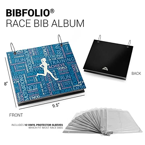 Gone For a Run BibFOLIO Race Bib Album - Running Inspiration Female - 9.5x8 - color: Running Inspiration Female